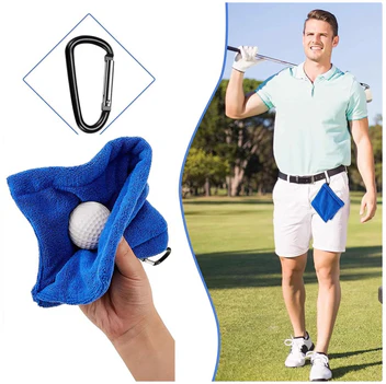 Golf Mikrofaser Reinigungstuch mit Karabiner