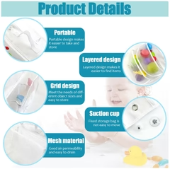 Doppel-Lagiger Badezimmer Mesh Organizer