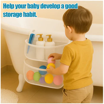 Doppel-Lagiger Badezimmer Mesh Organizer