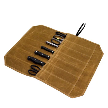 Waxed Canvas Messer-Aufbewahrungsrolle